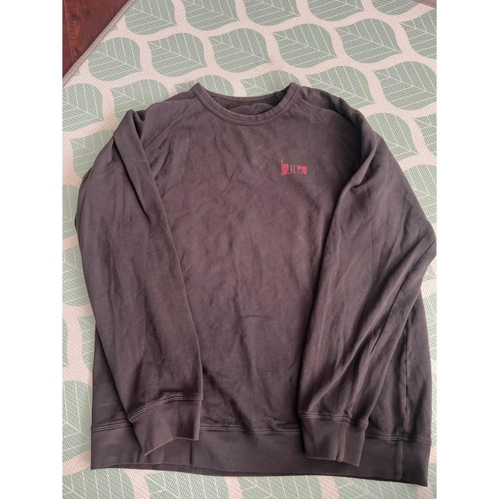 Bures Mens Organic Cotton Crewneck Sweatshirt Size L Gray Made in USA